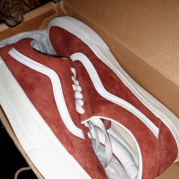 VANS Old Skool Suede Skate Sneakers burnt orange Men 9, Women 10.5 New In Box! - Picture 7 of 12